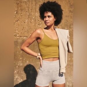 NWT FP Movement by Free People Olive Crop Top